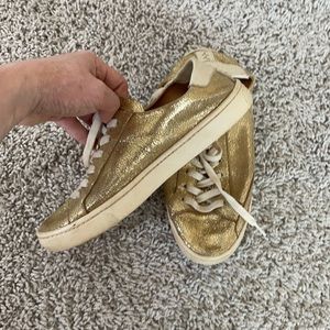 Soludos gold sneakers
